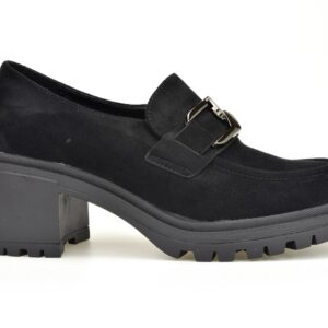 Półbuty Vinceza 10921 czarny zamsz