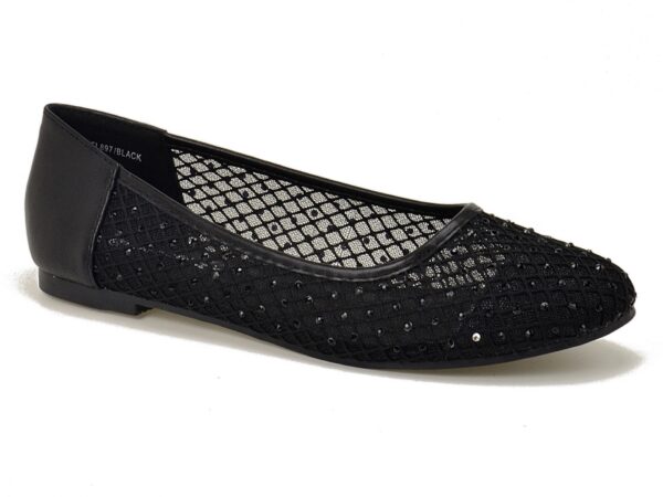 Czarne damskie baleriny Goodin GD-FL897