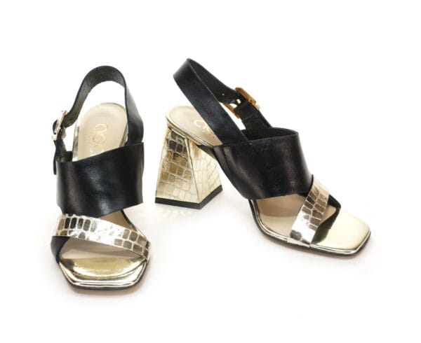 SANDAŁY DAMSKIE AGA-9578-CZA/ZŁ