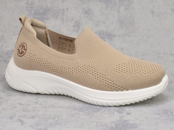 Beżowe tekstylne półbuty damskie Vinceza 17367