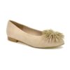 Beżowe Baleriny KARINO 4953/001-P beż welur