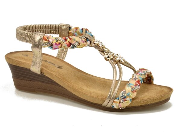 bbcace55f053784ca5e07526345083d43498bc14 Złote sandały damskie Evento 25SD47-8315