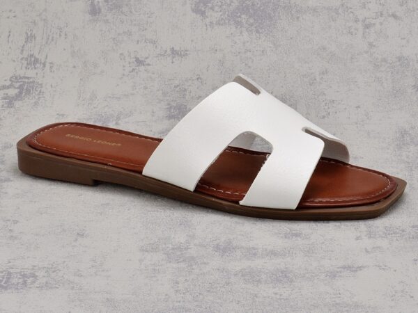 Białe klapki damskie Sergio Leone SK091H