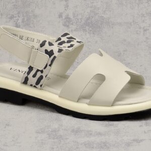 Beżowe skórzane sandały damskie Vinceza 66780