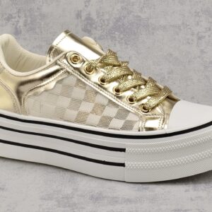 Złote trampki damskie Filippo DNT7096