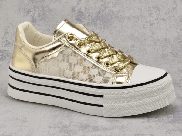 Złote trampki damskie Filippo DNT7096