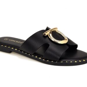 Klapki Vinceza 17325 czarne