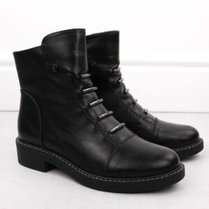 Botki damskie ocieplane czarne Jezzi ASA252-5