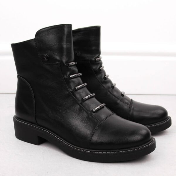 Botki damskie ocieplane czarne Jezzi ASA252-5