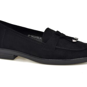 Mokasyny Vinceza 58234 czarny zamsz