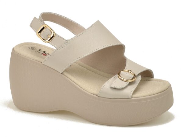 Beżowe sandały damskie S.Barski LR51-540