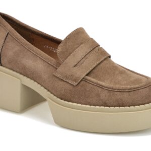 Mokasyny Vinceza 58230 ciemny beż zamsz