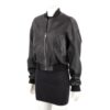 WLA951 - Czarna bomberka skórzana damska z czarnej skóry owczej DORJAN