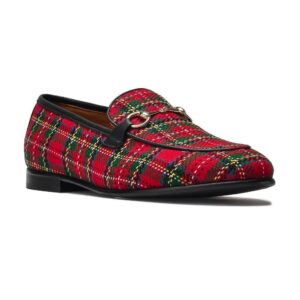 Mokasyny damskie w kratę Delave