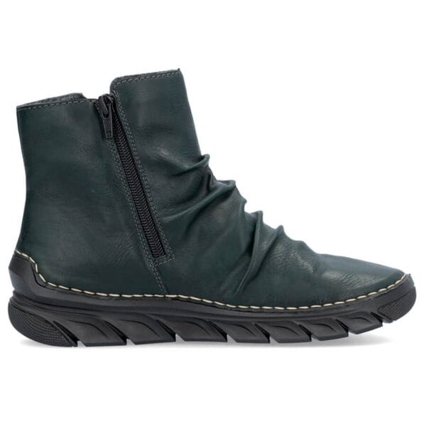 f55aae643b30fa19a7925951058840ce1d431aea Botki damskie ocieplane filcem zielone Rieker 55052-54