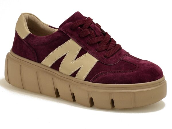 f5dfa62b593af3e3cb3f85c862be8702c80600a5 Bordowe skórzane półbuty damskie Vinceza 79561