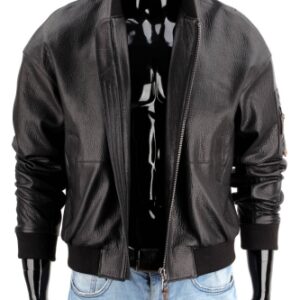 WLT951- Ekskluzywna bomberka męska oversize ze skóry naturalnej DORJAN