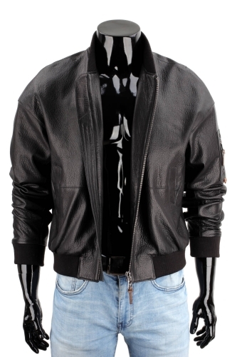 WLT951- Ekskluzywna bomberka męska oversize ze skóry naturalnej DORJAN