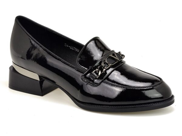 Mokasyny Vinceza 58299 czarny lakier