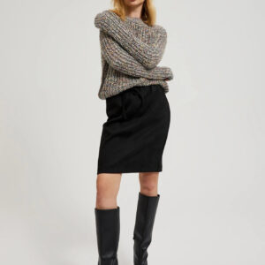 Spódnica z wiązaniem i kieszeniami czarna