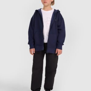 4F Bluza dresowa rozpinana z kapturem chłopięca - granatowa 128 (7-8 lat)
