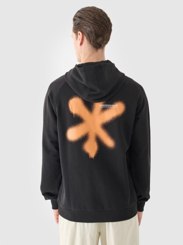 4F Bluza dresowa nierozpinana z kapturem męska - czarna