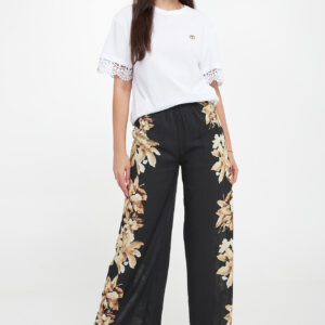 T-shirt damski z koronką TWINSET