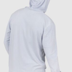 GUESS Błękitna bluza męska z kapturem z frotte