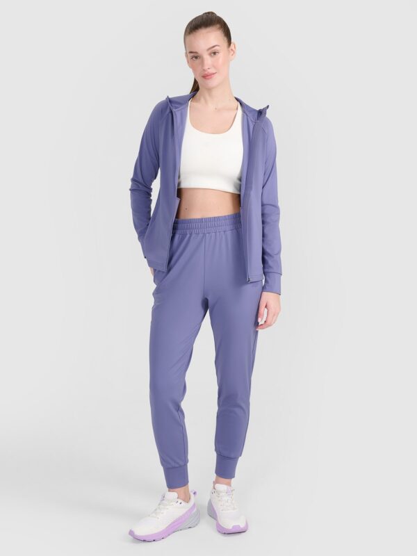 4F Bluza treningowa regular szybkoschnąca damska - niebieska