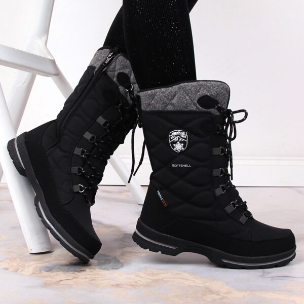 Śniegowce damskie wodoodporne zimowe czarne American Club SN09