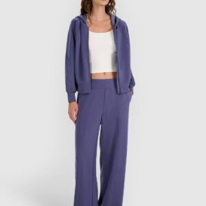 4F Bluza dresowa rozpinana z modalem damska - granatowa