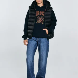 Bluza chłopięca z kapturem z haftem granatowa Liron 403