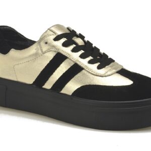 Złote skórzane sneakersy damskie Filippo DP6841