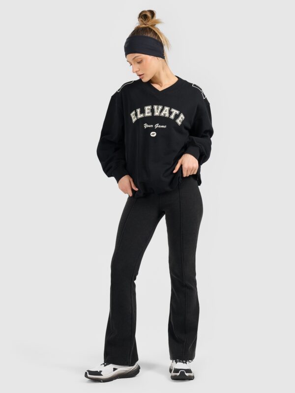 4F Bluza dresowa nierozpinana bez kaptura damska - czarna