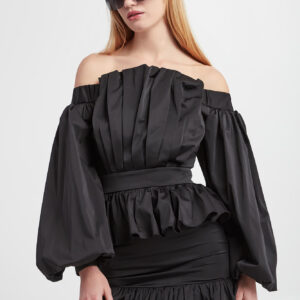 0719de9a901942df5dec8a99fe491b502fb78624 Sukienka z falbanami KARL LAGERFELD