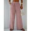 077b6ed3bccea4a221c480ea3b5bd03633845a14_250x250 Stylowe lniane spodnie z szerokimi nogawkami ARIELLE - brudny róż