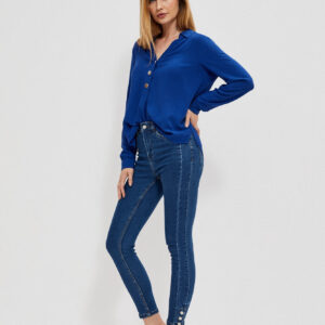 08a1244998add6336125e094870ead9732cd7d65 Jeansy rurki z ozdobnymi guzikami