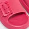 Klapki damskie z ozdobną klamrą różowe RR274A583 602