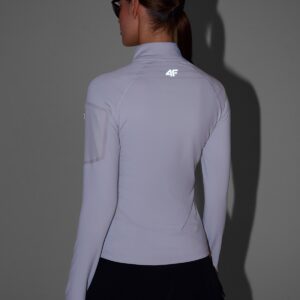 0bd9949efdefdedeaea903c06cbc405cfecc90e3 4F Bluza trekkingowa regular szybkoschnąca damska - szara