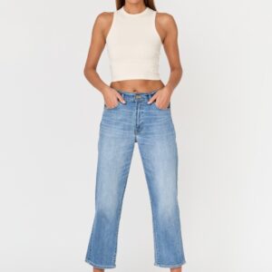 7 FOR ALL MANKIND Błękitne jeansy damskie THE MODERN STRAIGHT TRILIG