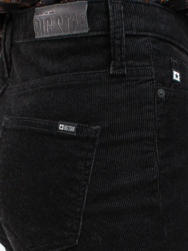 Spodnie damskie sztruks czarne Katrina High Waist Cord 906