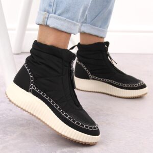 Śniegowce damskie botki na zamek czarne Potocki Z24-72300