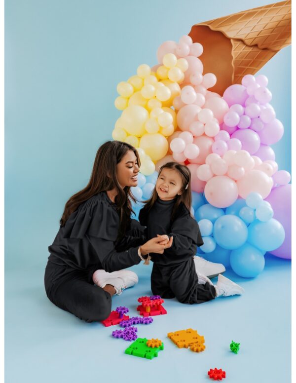 Welurowy dres dziecięcy LILLY - czarny