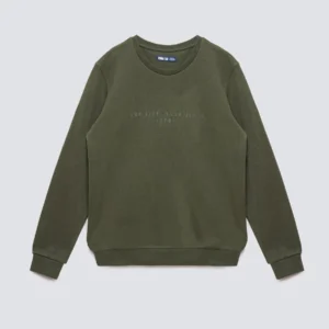 Bluza męska ze splotem pique khaki Wiron 303