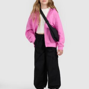 4F Bluza dresowa rozpinana z kapturem dziewczęca - różowa 152 (11-12 lat)