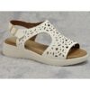 Białe sandały damskie na koturnie Sergio Leone SK850