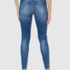 7 FOR ALL MANKIND Jeansy damskie z przetarciami HW SKINNY SLIM ILLUSION Outline