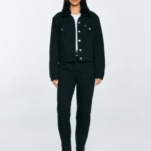 Jeansy damskie mom jeans czarne Silla 936