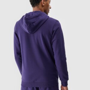 4F Bluza dresowa rozpinana z kapturem męska - granatowa