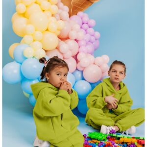 Komplet dresowy dziecięcy MULAN - limonka